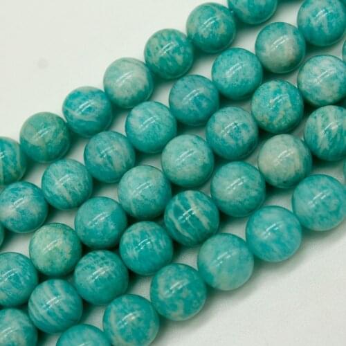 4mm 6mm,8mmen Round Russia Smooth Gre Amazonite Bead Natural Stone Beads For Necklace Bracelets Jewelry Making 15" Free Shipping