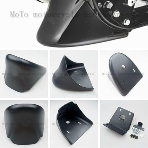 Matt Black Universal Motorcycle Chin Fairing Engine Bottom Mudguard Front Spoiler Fender Cover For XL883 1200 2005 2004-2014