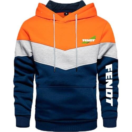 2021 New Spring and Autumn Mens Fendt Logo Patchwork Color Pullover Long Sleeve Hoodie Fashion Cotton Sweatshirt 5 Colori