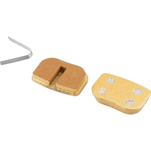 1 Pair Copper Rectangular Full-metallic Lamella Disc Brake Pads Kit for AOBANG BOLI AONUOSAI Bicycle Electric Scooter Parts