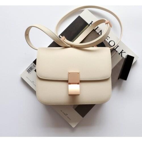 2021 New Tofu Bag BOX Leather Shoulder Messenger Portable Small Square Bag Fashion Bag Flight Attendant Bag