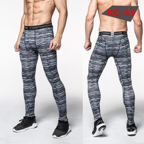 NEW 2021 winter base pants men camouflage high stretch tights soft Compression skinny bodybuilding legging pants Mens