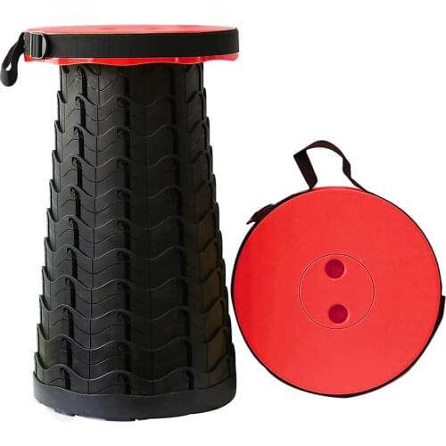 Portable Retractable Folding Camping Stools, Lightweight Sturdy Foldable Fishing Chair Seat for Travel/Hiking/Kitchen/Gardening