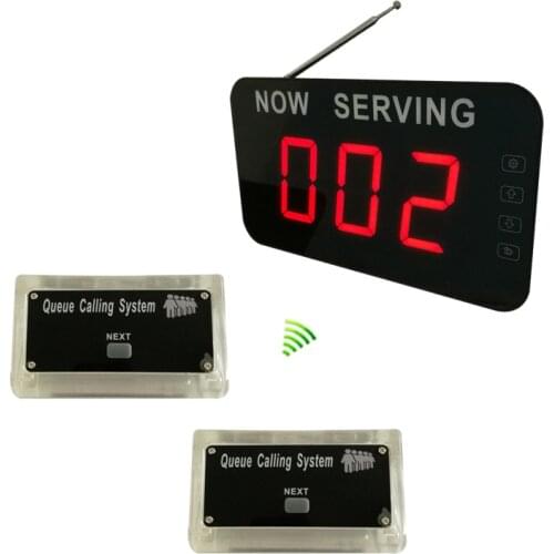 Turn o Matic Now Serving Ticket Number Pulling Service Wireless Queue Calling System 1 Screen 2 Buttons