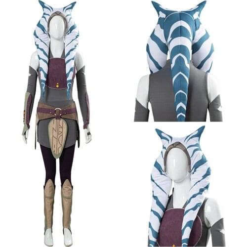 Rebels Ahsoka Tano Cosplay Costume Outfits Full Suit Halloween Carnival Ahsoka Tano Costumes Custom Made