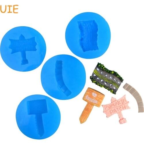 PYL128U,PYL234U,PYL679U,PYL839U Pumpkin Patch Sign Stairs Highway Silicone Mold - Cake Decorating Resin Gum Paste Oven Safe Mold