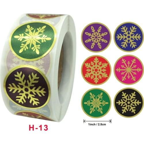 Merry Christmas Stickers Scrapbook 1inch 500pcs Sealing Label Stickers For Party DIY Packaging Stationery Stickers