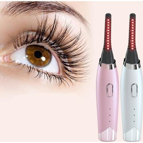 Electric Eyelash Curler USB Electric Heated Eyelash Curler Three-Speed Heated Eyelashes Curling Long Lasting Beauty Makeup Tool