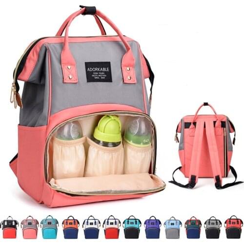 Diaper Bag Mummy Maternity Bag For Baby Maternity Backpack For Mom Dad Waterproof Stroller Bag Striped Carriage Travel Backpack