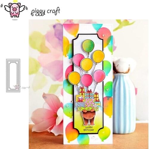 Piggy Craft metal cutting dies cut die mold Rectangular frame Scrapbook paper craft knife mould blade punch stencils dies