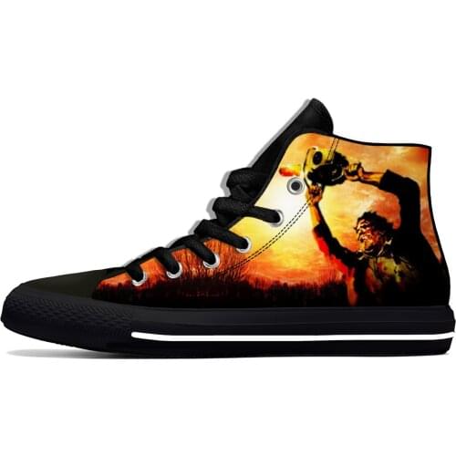 Texas Chainsaw Massacre Leatherface Halloween Casual Cloth Shoes High Top Lightweight Breathable 3D Print Men Women Sneakers