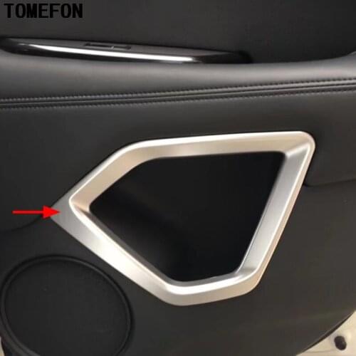 TOMEFON 4pcs For Acura CDX 2016 2017 2018 ABS Chrome Inner Door Armrest Storage Box Frame Stiker Trim Car Interior Styling