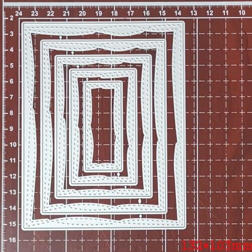 Etched Layer Frame Metal Cutting Dies Border Stencils for DIY Scrapbooking Embossing Papers Album Cards Making Craft Dies Mould