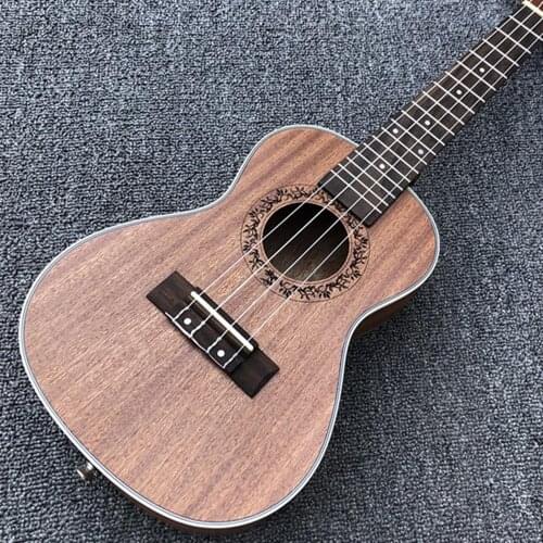 IN stock,Good quaity 24 inch 4 strings ukulele,spalele wood acoustic guitar for child,Fre
