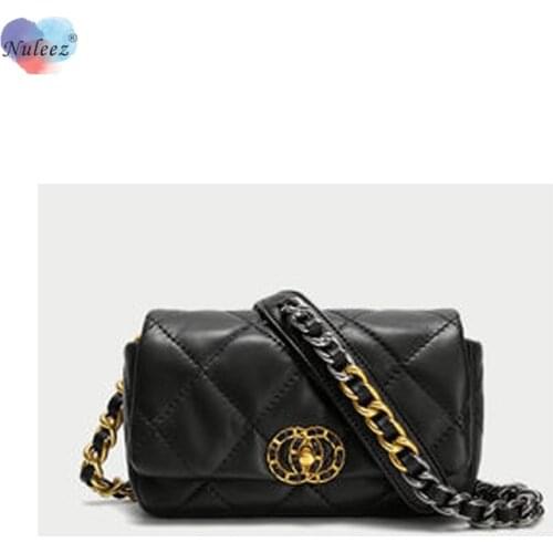Nuleez Genuine Cowhide Chest or Waist bag Women Mini Leading the Fashion Style New Collection wallet