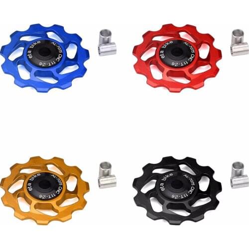 1pcs 11T Ultralight MTB Aluminum Alloy Bike Bearing Jockey Wheel Rear Derailleur Pulleys Outdoor Bicycle Parts New 2018