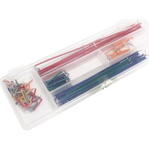 140 Pcs U Shape Shield Solderless Breadboard Jumper Cable Wires Assortment Box Electronic DIY Kit
