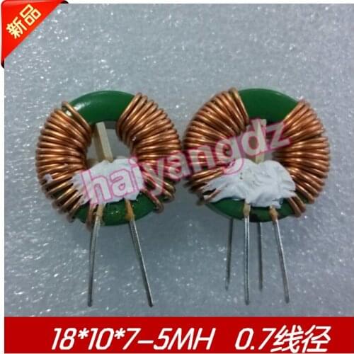 3pcs/18*10*7 5MH 0.7 Line 4A Choke coil Annular Common mode inductors Magnetic ring inductors
