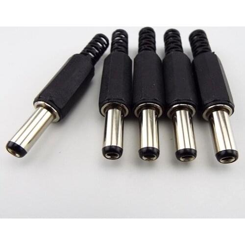 9mm/14mm DC Power Supply Plug Male Mount Jack Adapter Connector 5.5mmx2.1mm SocketWire Charge For DIY Projects
