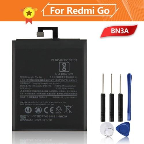 Phone Battery BN3A For Xiaomi Redmi Go Replacement Battery 2910mAh + Tool