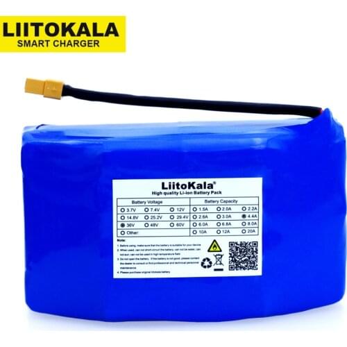 LiitoKala 36V 4.4Ah 4400mah high drain 2 wheel electric scooter self balancing 18650 li-ion battery pack for Self-balancing Fits
