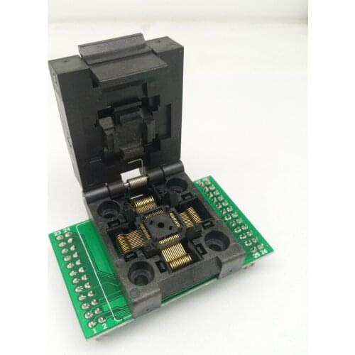 ANDK QFP48 TQFP48 LQFP48 Clamshell Shrapnel Burn in Socket FPQ-48-0.5-06 Test Socket Flash Adapter Conversion Block