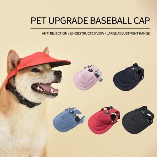 Pet Baseball Cap Four Seasons Outdoor Sports Fashion Adjustable Cap 2021 New Cute Pet Dog Sunscreen Multi Color Canvas Hat