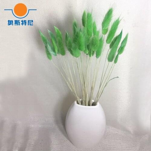 50pcs dried natural flower bouquets green color Lagurus ovatus bouquets&Uraria picta&rabbit tail grass flower bouquets bunches