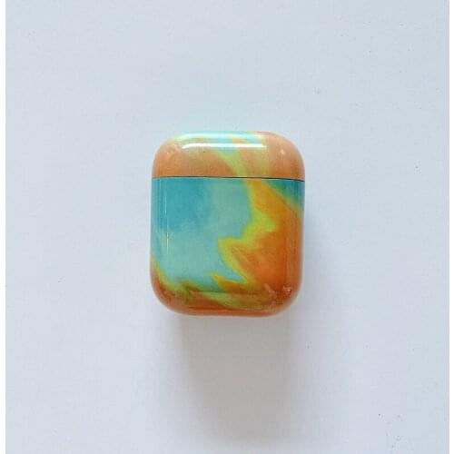 Luxury Cute Watercolor PC Wireless Earphone Case For Apple Airpods Protection Cover For Airpods 1 2 Charger Box Funda