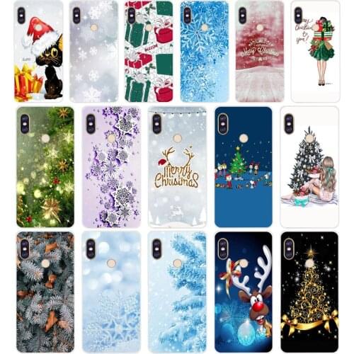 343FG Snowman Colorful Merry Christmas 3 Soft Silicone Tpu Cover phone Case for xiaomi redmi 5A 8 8A 5Plus note 5 5A 8 8t Pro