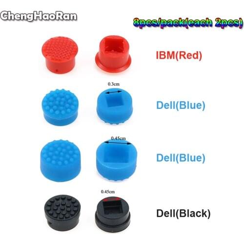 ChengHaoRan 8Pcs Laptop Keyboard Trackpoint Pointer Mouse Stick Point Cap For DELL HP IBM ThinkPad X200 X22 Blue Red Button Cap