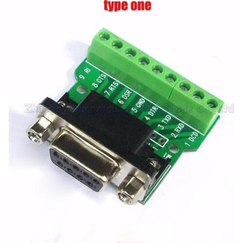 DB9 Serial port Female socket turn to wiring Terminal DR9 DB9 female turn to terminal