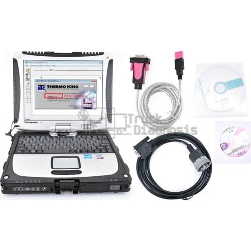 Forklift diagnostic scanner for Thermo King diagnostic tool with 2017 new Wintrac 5.7 Thermo-King Diag Software +CF19 laptop
