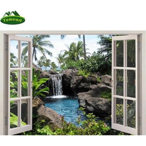 DIY 5D Diy Paint with Diamonds Paintings Mosaic Window Spa Garden Landscape Rhinestones Needlework Diamond Embroidery Home Decor