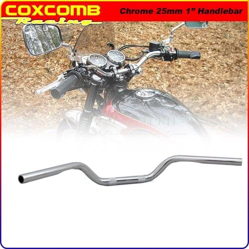 For Harley Sportster 883 1200 XL Chrome Motorbike 1" Handlebar Drag Bar 25mm Handle Bars for Dyna Low Rider Fat Bob Street Glide