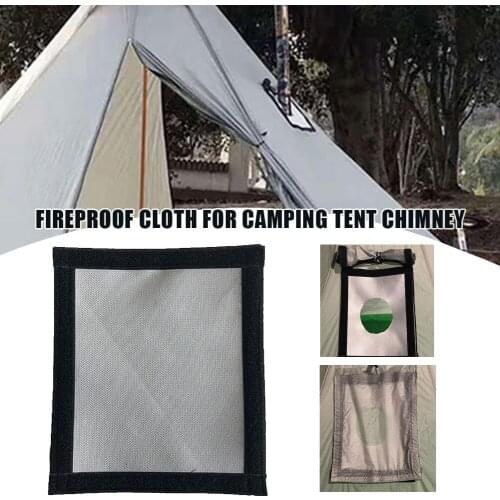 Hot Tent Stove Jack Tent Highly Flame-retardant Firewood Stove Chimney Furnace Pipe Fireproof Anti-scald Protection Ring Hot