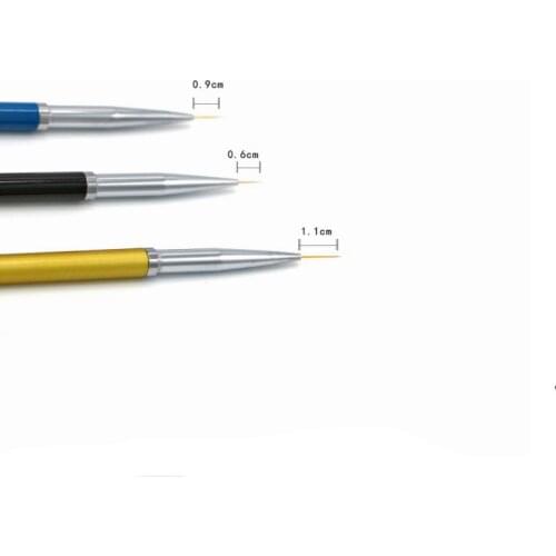 3pcs/set Nail Art Brush Liner Painting Pen 3D Tips DIY Acrylic UV Gel Brushes Drawing Flower Line Grid French Design Manicure