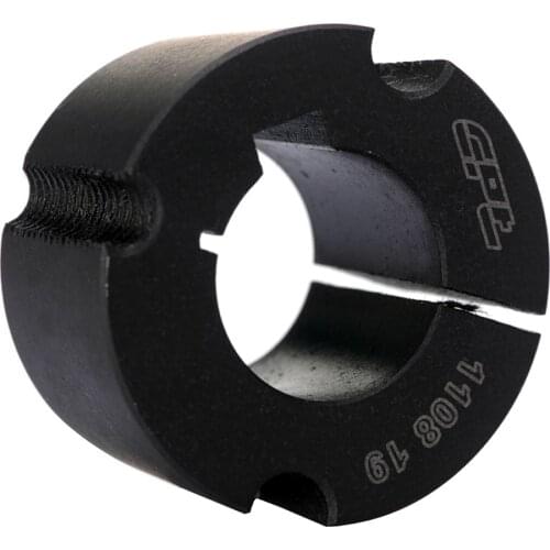 CPT 1108 taper bushing, 9-28mm bore diameter, two 1/4-20BSW*1/2 included, Black phosphating surface