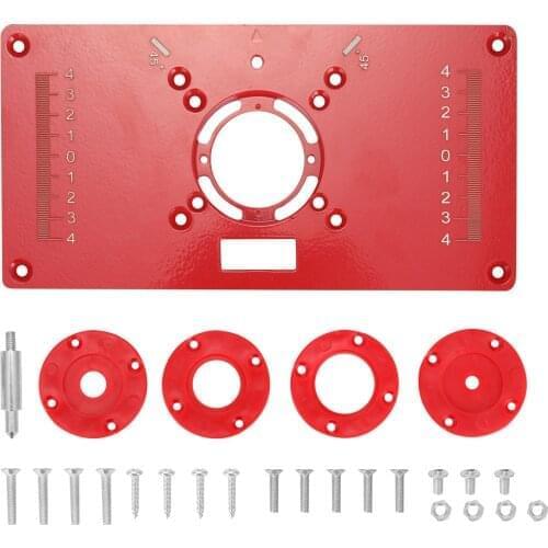 Multifunctional Aluminium Router Table Insert Plate Woodworking Benches Wood Router Trimmer Models Engraving Machine Flip Board