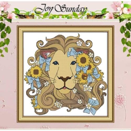 Lion painting counted Cross Stitch 11CT 14CT Cross Stitch Set Wholesale DIY Animals Cross-stitch Kit Embroidery Needlework