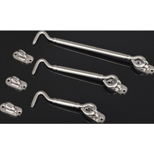 Stainless Steel Cabin Hook Eye Latch Door And Window Hook Nail Thick Privacy Hook Window Wind Hook Latch Hook In Solid Hardware