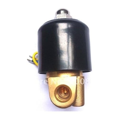 1-1/4" normally closed brass Solenoid Valve 120 centigrade 2W350-32 Train Water Air Pipeline AC220V