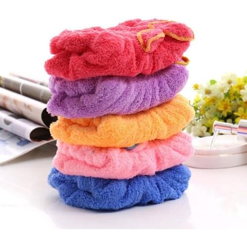 Microfiber hair drying packing after shower female girl lady towel quick-drying hair hat cap turban headgear Bathing Tools
