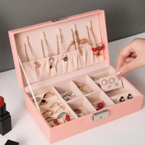 Jewelry Box Female Large Capacity Transparent Simple Earrings Earrings Bracelet Necklace Jewelry Box Dust Jewelry Storage Box