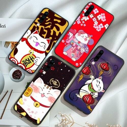 Beckoning cat japanese style Phone Case For Huawei P40 P20 P30 lite Pro P Smart 2019 Mate 40 20 10 Lite Pro Nova 5t