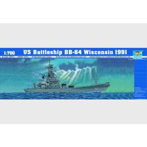 Trumpeter 05706 1/700 US Battleship BB-64 Wisconsin 1991 - Scale Model Kit