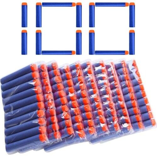 Refill Bullets Darts, 100pcs Gun Soft Refill Bullets Darts Round Head Blasters for Nerf N-Strike Toy Guns, Kids Christmas Role P
