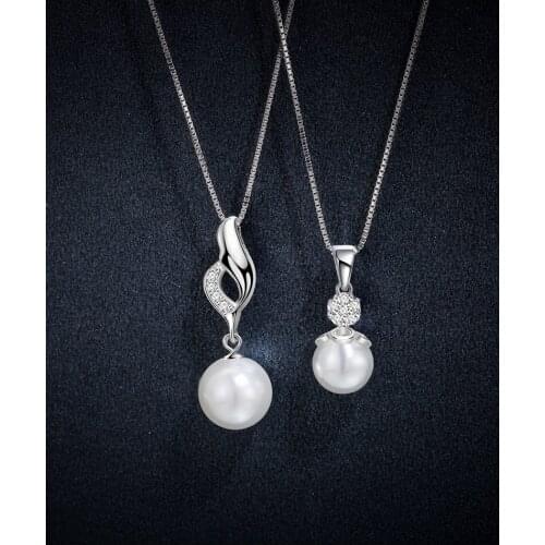Pearl Necklace Womens clavicle chain sterling silver pendant jewelry