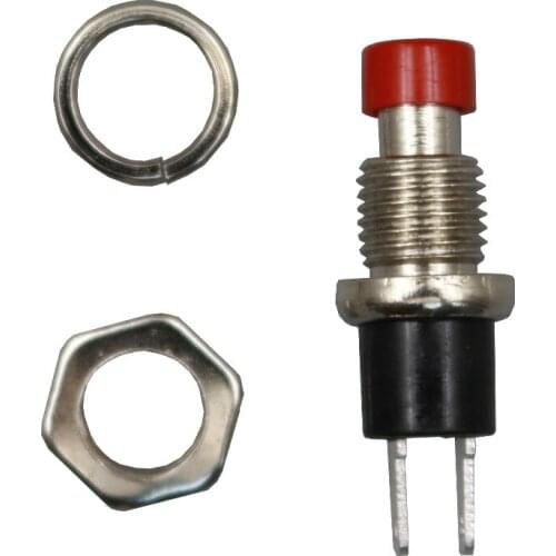 10Pcs Lockless On/Off Push Button Switch Press the Reset Switch Red PBS-110