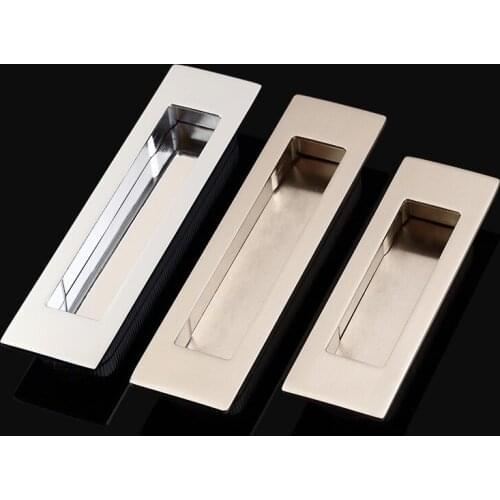 10PCS European Hidden Embedded Kitchen Sliding Door Handles Cupboard Wardrobe Drawer Cabinet Invisible Pulls Handles & Knobs